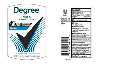 Label (Degree Max Protection Fresh Antiperspirant Deodorant    Label)